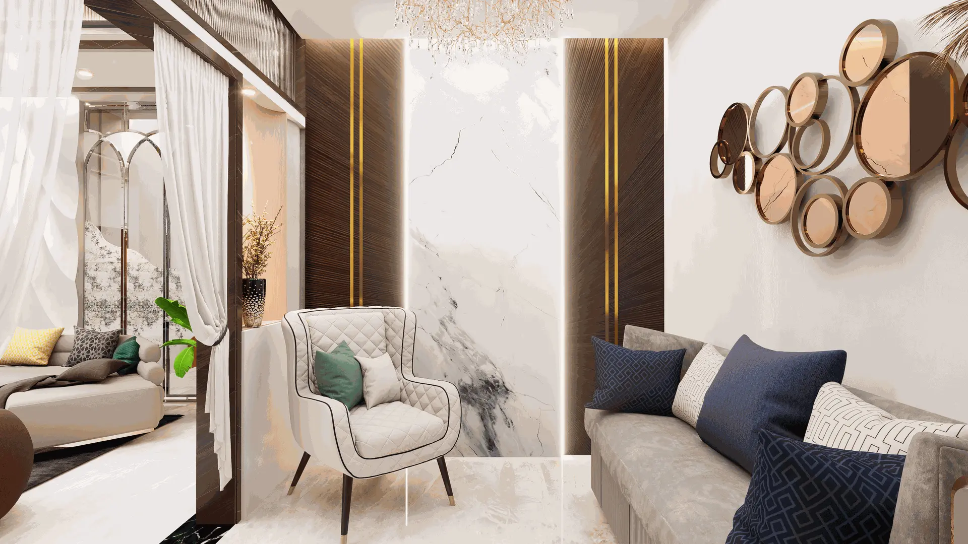 360 web interactive tour - master bedroom interior view