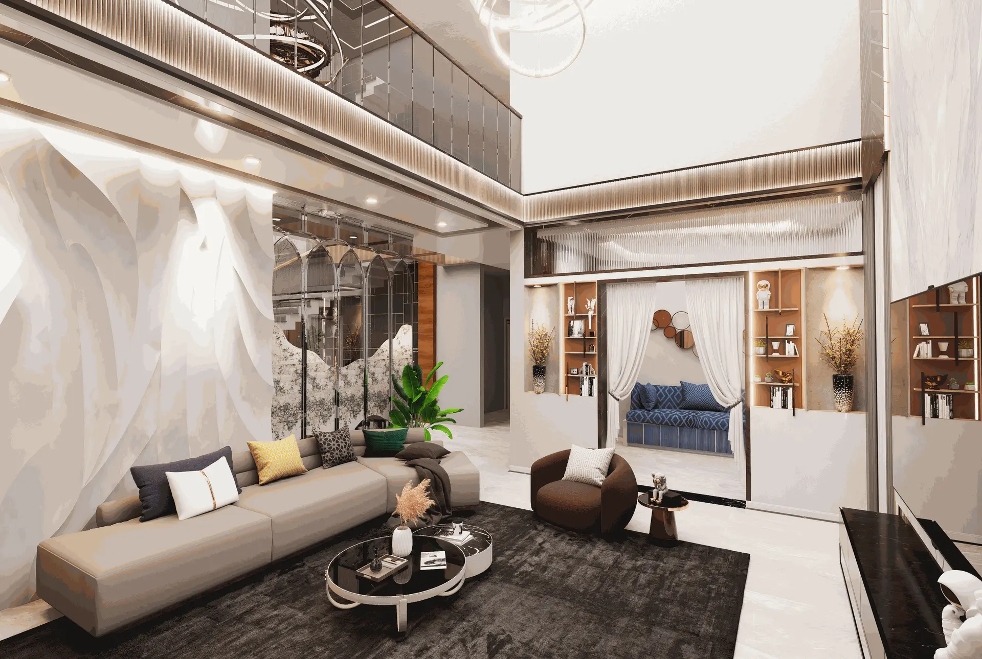 360 web interactive tour - staircase design rendering