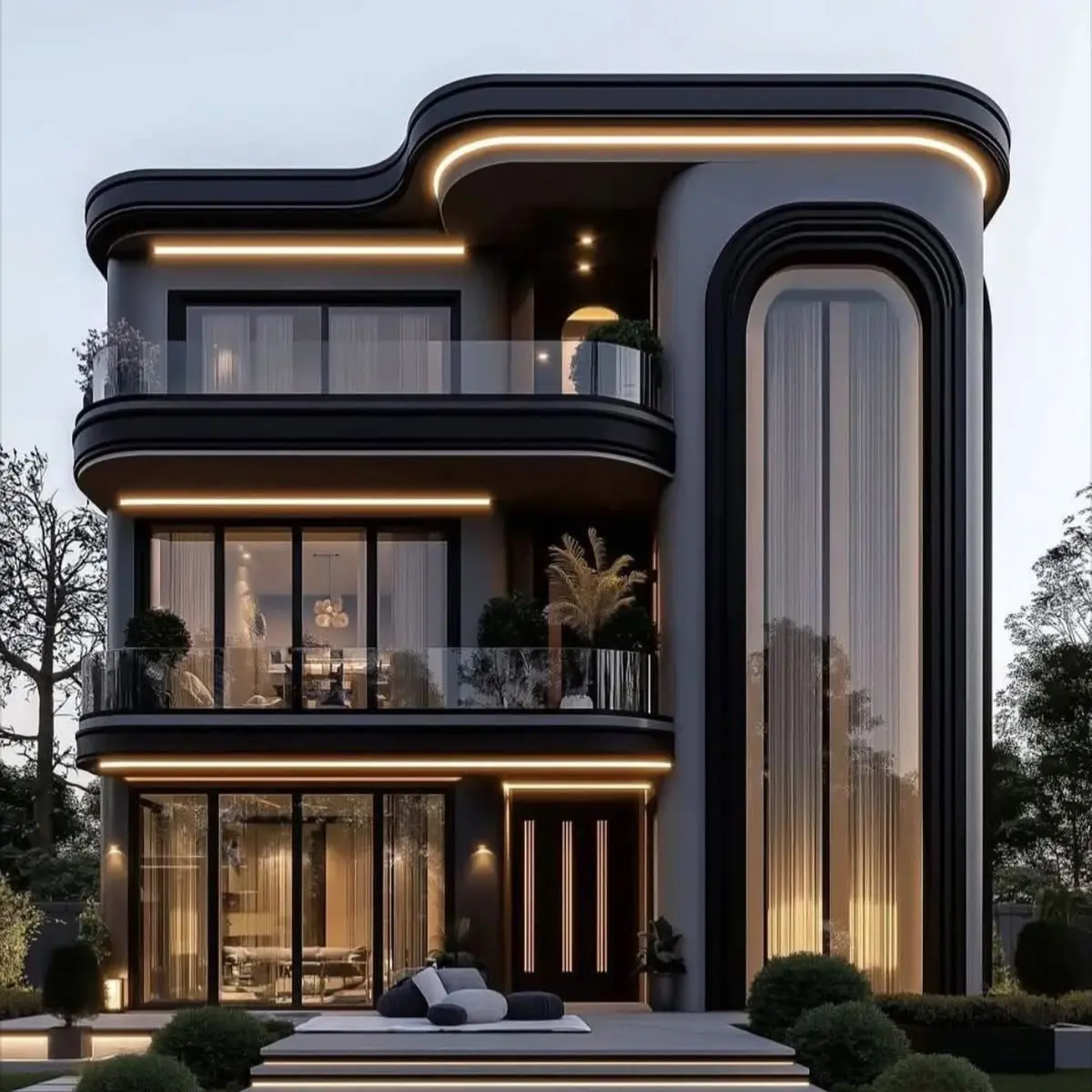 3D architectural walkthrough visualization - luxury home exterior