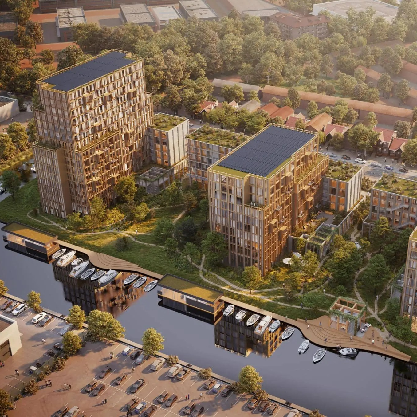 Masterplan visualization - architectural layout and design